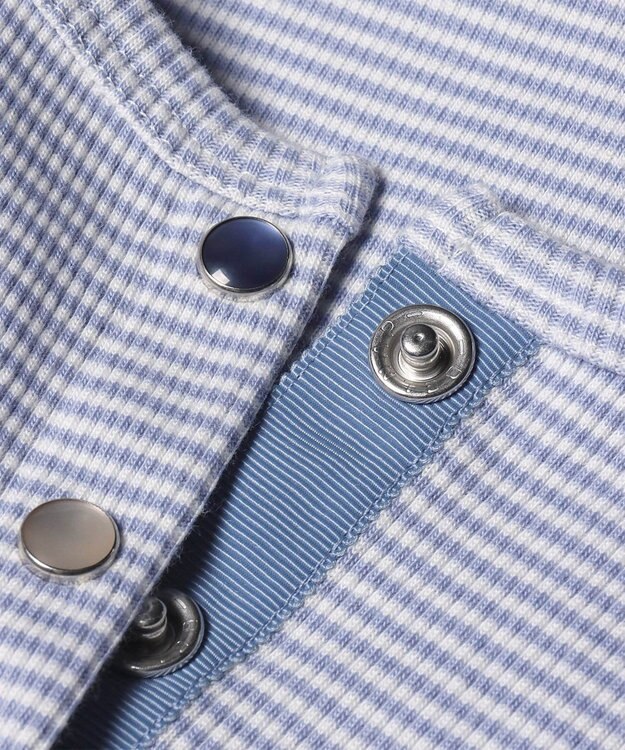 Paul Smith マルチカラーボタン ボーダー タンクトップ グレイッシュブルー