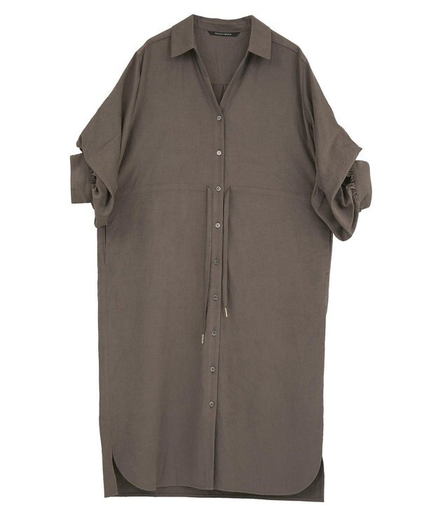 YECCA VECCA 【UVカット】2way袖バルーンワンピース Charcoal Gray