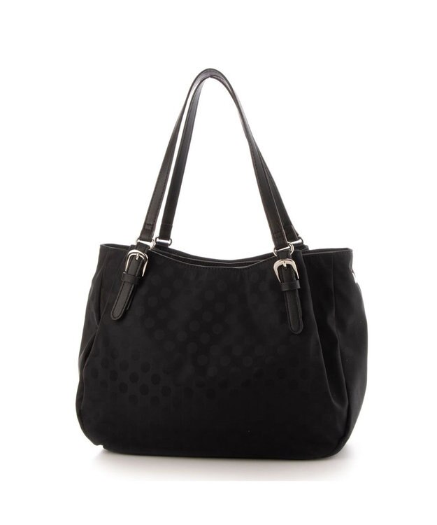 Y'SACCS ポーチ付きドットジャカードトート ブラック