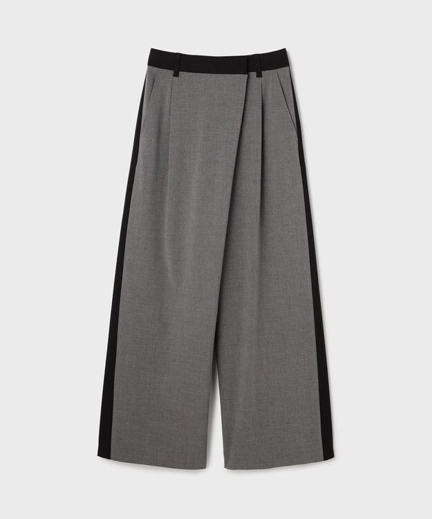 GRACE CONTINENTAL ラップワイドパンツ グレー