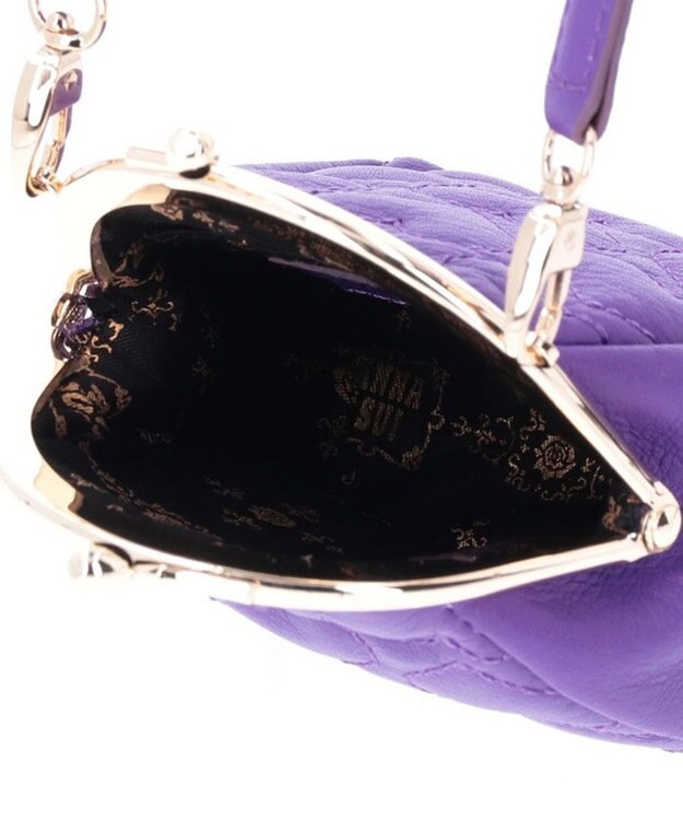 ANNA SUI ハピネス 口金ミニバッグ パープル