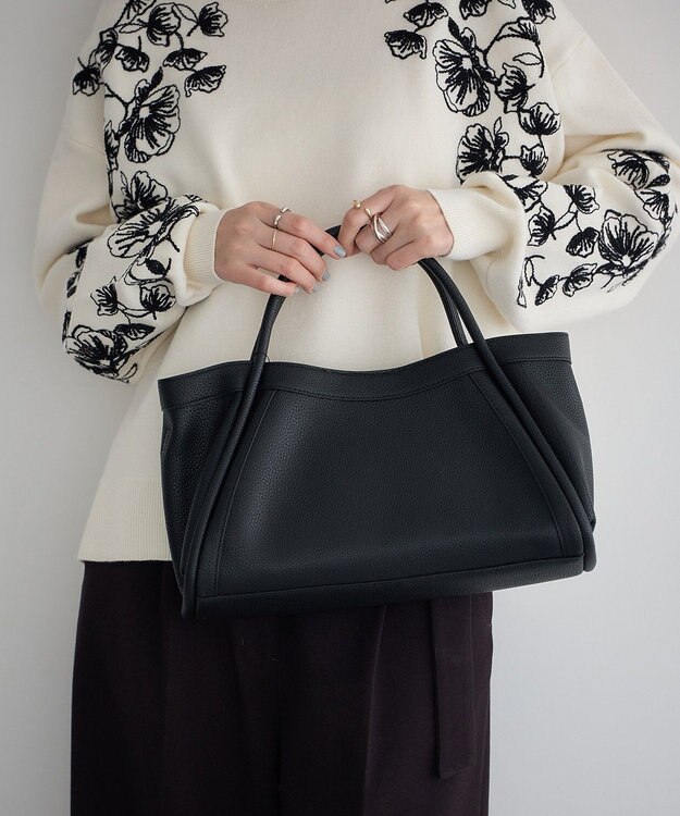 YECCA VECCA 【cache cache】ハンドルシュリンクトート Black