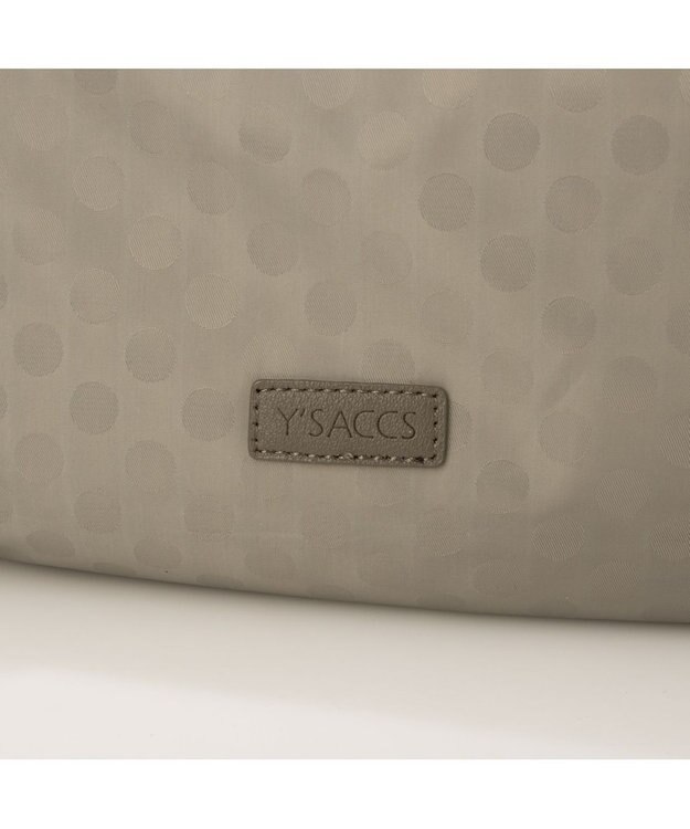 Y'SACCS ポーチ付きドットジャカードトート グレージュ
