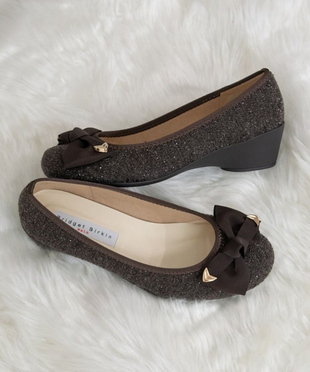 Bridget Birkin ＜3E＞【Bridget Birkin Walk】コーナーパーツリボンウォーキングパンプス ブラウン雑材
