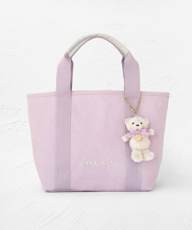 TOCCA 【ぬいぐるみチャーム付き】TOCCA AMICO CANVAS TOTE キャンバストート ライラック系