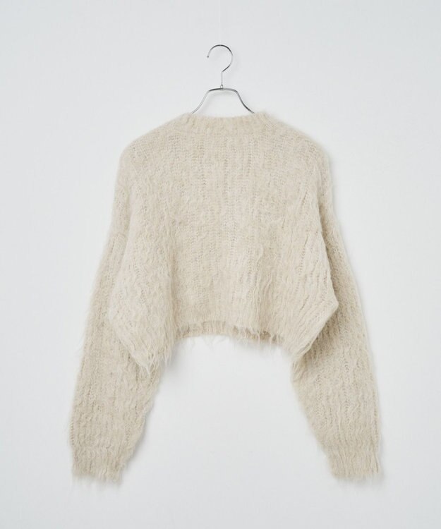 WEGO ブラッシュニットショートプルオーバー ベージュ