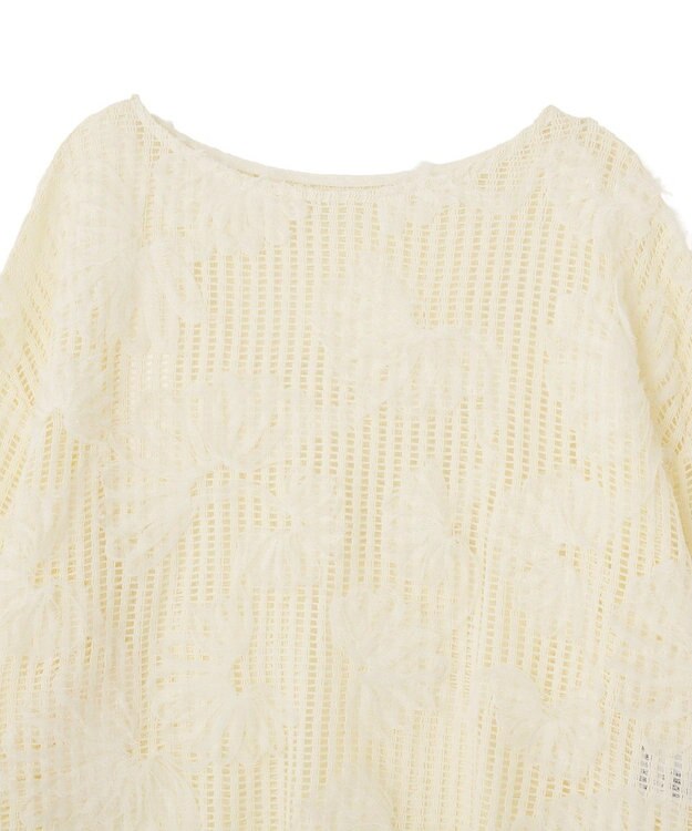 Green Parks レース刺繍プルオーバー Ecru