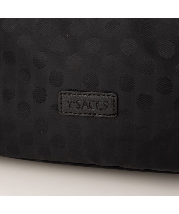 Y'SACCS ポーチ付きドットジャカードトート ブラック