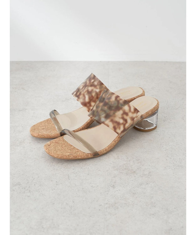 earth music&ecology ＯＲｉｅｎｔａｌＴＲａｆｆｉｃ　クリアストラップサンダル Brown