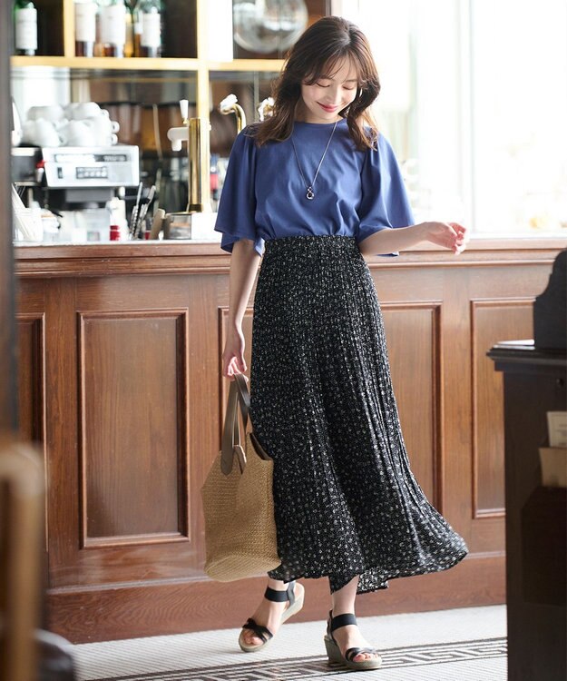 ANY SIS 【洗える】イージープリーツ スカーチョ モノトーン系