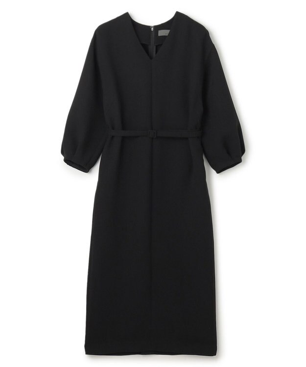 uncrave ウォッシャブル ダブルクロス ワンピース ブラック