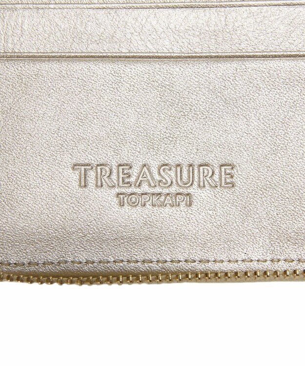 TOPKAPI 【TREASURE TOPKAPI】オリジナル エンボスレザー ラウンド パスポート ケース / 財布 シャンパン