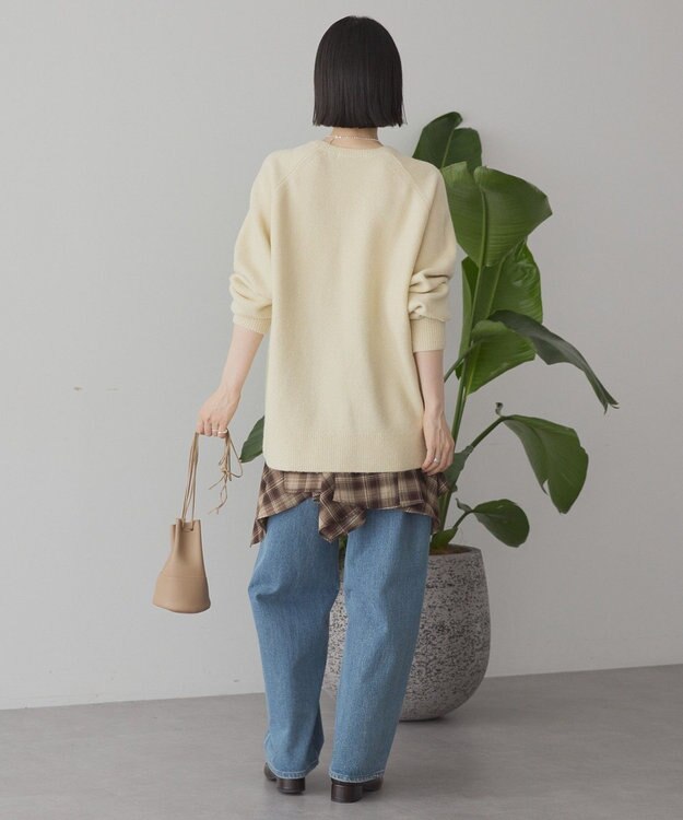 AMERICAN HOLIC ラグランラメニットプルオーバー Ivory