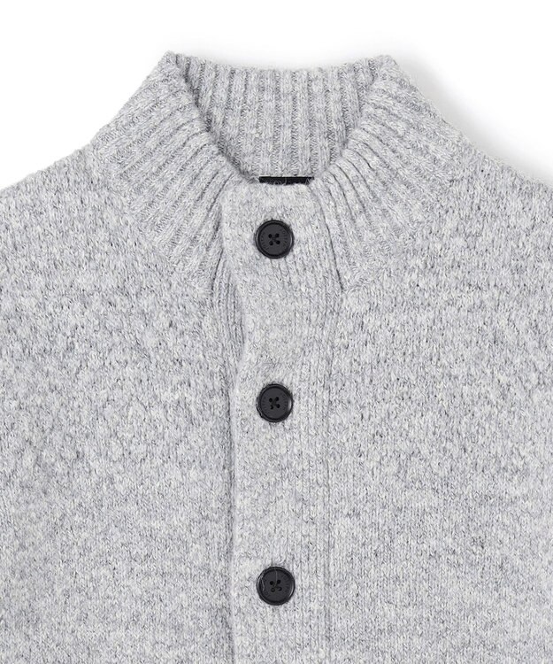 JOSEPH HOMME ツイストメランジ　ニットカーディガン ライトグレー系