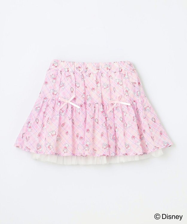 ANY KIDS 【ディズニー/マリー】チェック柄 総柄スカパン ピンク