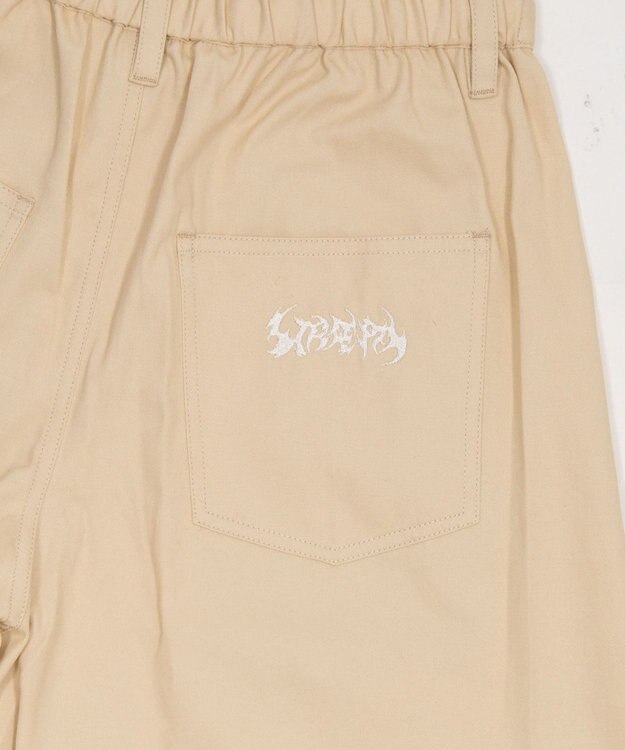 WEGO 【ユニセックス着用ITEM】ステッチカラーチノパンツ ベージュ