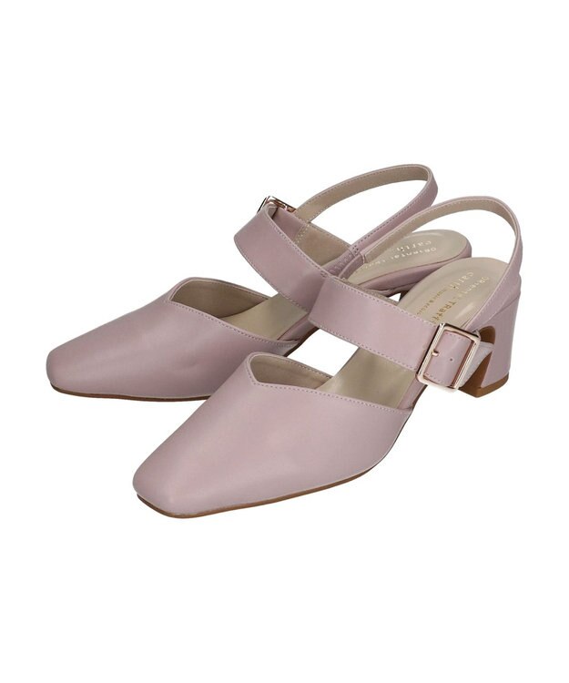 earth music&ecology ＯＲｉｅｎｔａｌＴＲａｆｆｉｃ　スクエアトゥパンプス Pink