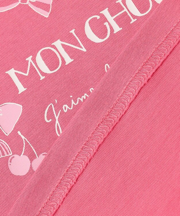 ANY KIDS 【WEB限定】7days プリント 半袖 Tシャツ ピンク×ハートロゴ