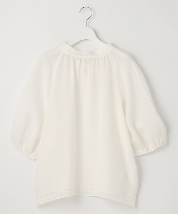 23区 【洗える】ブロドリー ダンデル 2WAY ブラウス ホワイト系