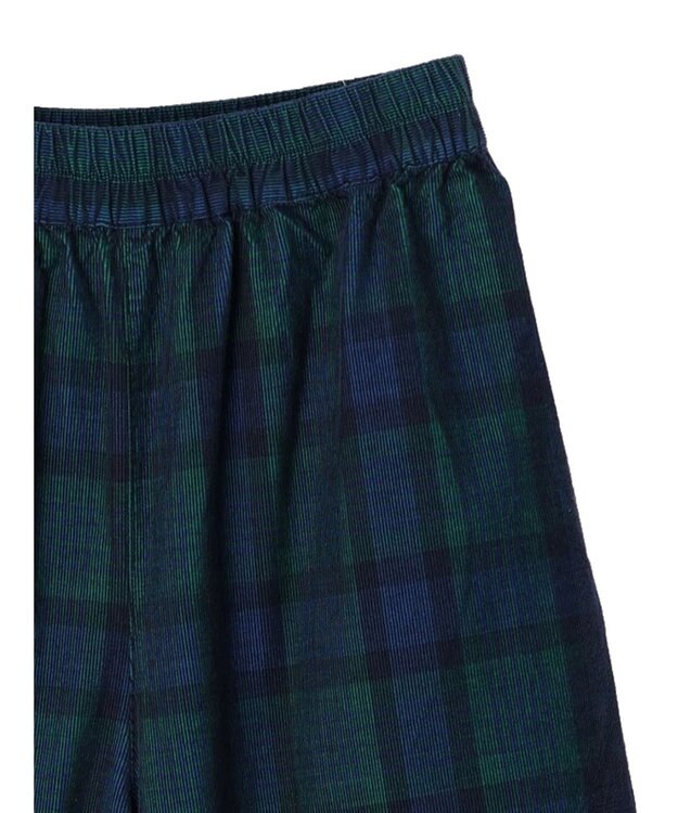 CRAFT STANDARD BOUTIQUE コーデュロイワイドイージーパンツ Check Navy