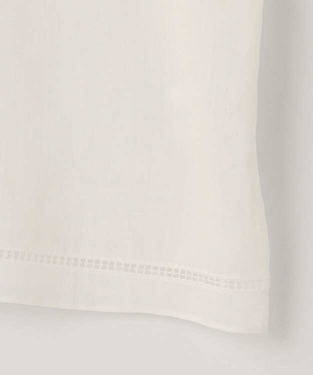 23区 【洗える】ブロドリー ダンデル 2WAY ブラウス ホワイト系