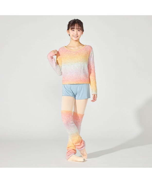 Chacott ニットトップ レインボーグラデーション