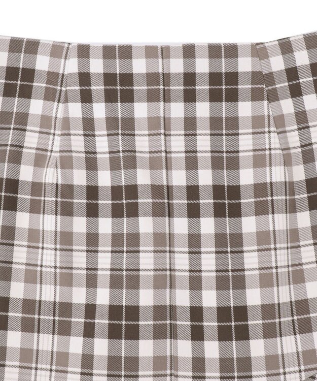 earth music&ecology ティアードイレヘムスカート Check Brown