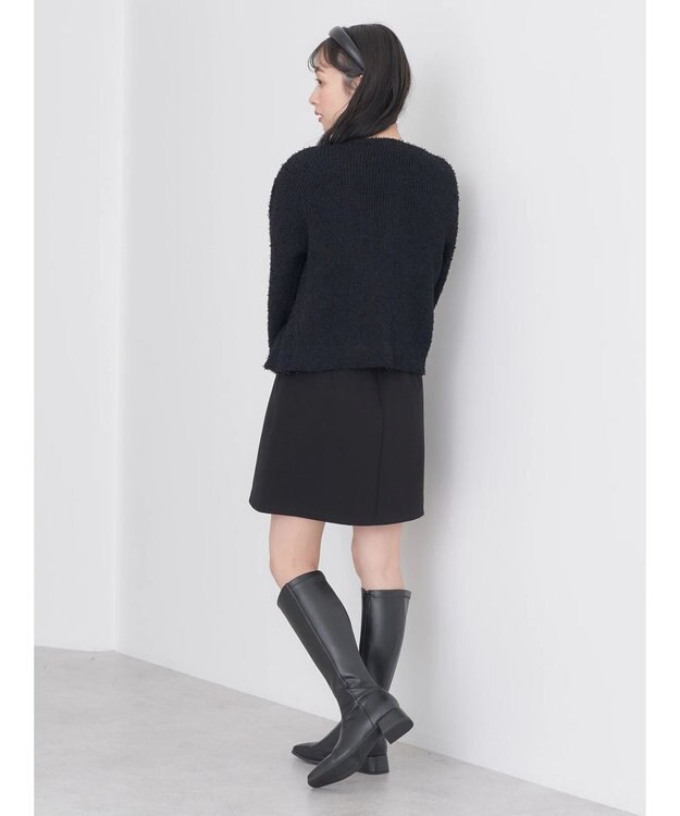 earth music&ecology カールヤーンカーディガン Black