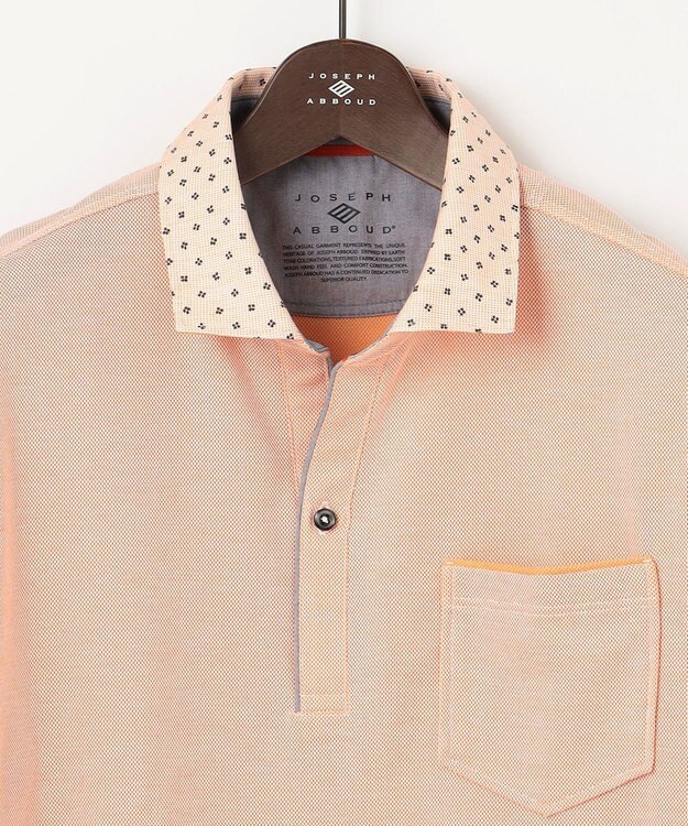 JOSEPH ABBOUD 【キングサイズ・ギフトでも人気！オーガニックコットン使用・消臭などの高機能】ダディ ポロシャツ ライトオレンジ系
