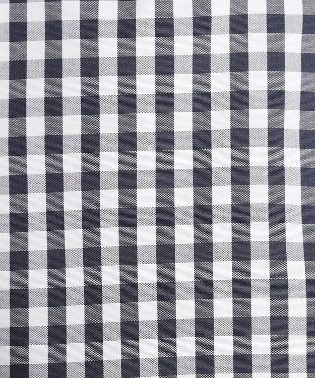 J.PRESS LADIES 【洗える・接触冷感・UVケア】エステネージュストライプ コクーン ブラウス ホワイト×ネイビーギンガム系