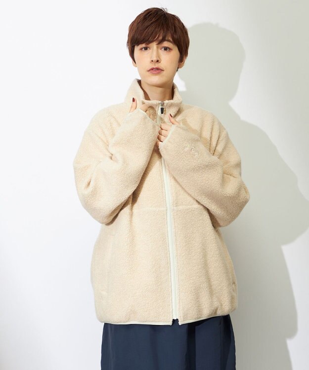 HELLY HANSEN スコーグパイルフルジップジャケット アイボリーベージュ