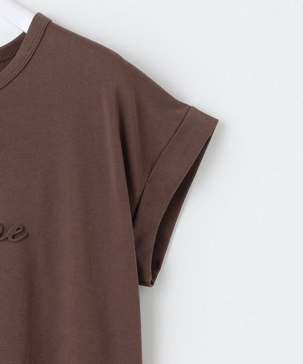 ANY SIS エンボスロゴ Tシャツ ブラウン