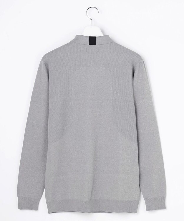 23区GOLF 【MEN】長袖ニットポロシャツ ホールガーメント ライトグレー系