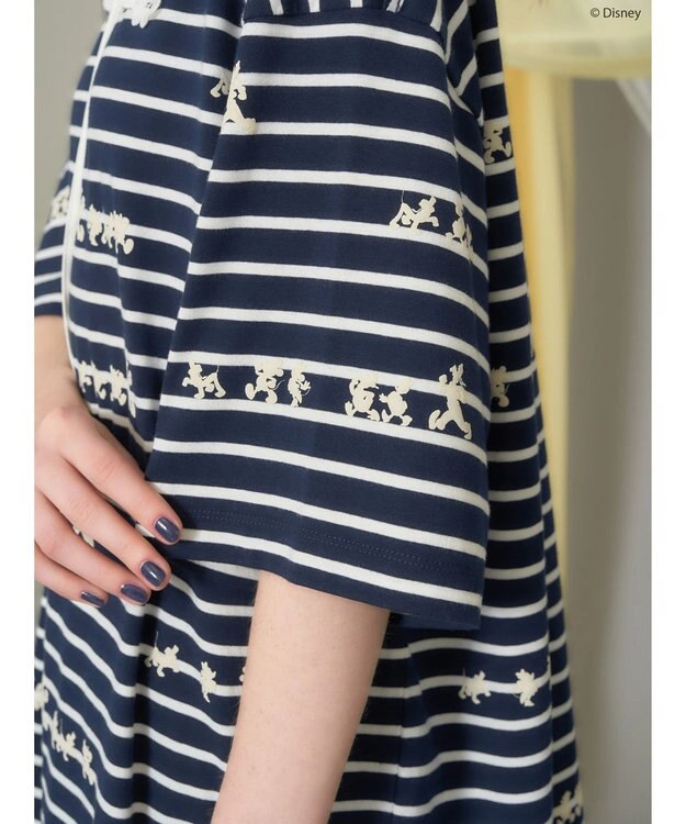 AMERICAN HOLIC 発砲プリントボーダーＴシャツ／Ｄｉｓｎｅｙ Border Navy