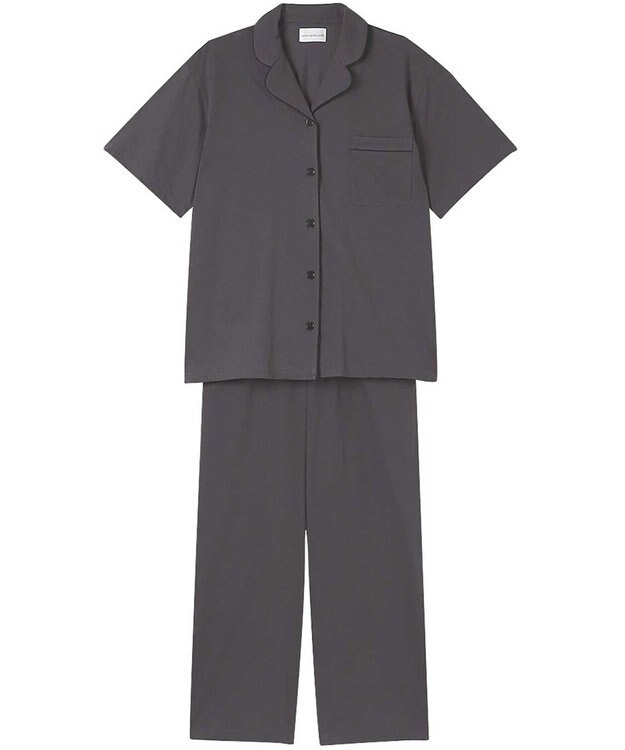 une nana cool 綿混コットンリネン天竺 半袖パジャマ GY