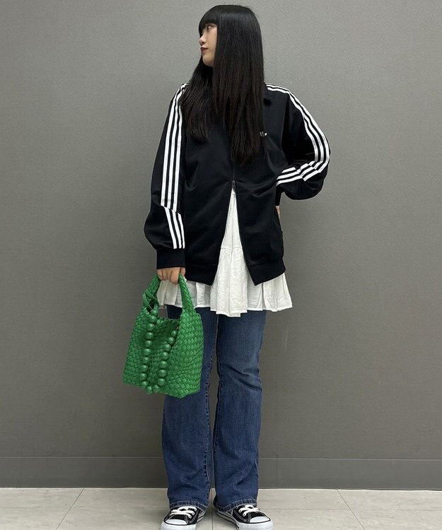 TOPKAPI 【TREASURE TOPKAPI】ネオプレン イントレチャート ボールビーズ付き ショルダー ワンハンドル バッグ グレージュ