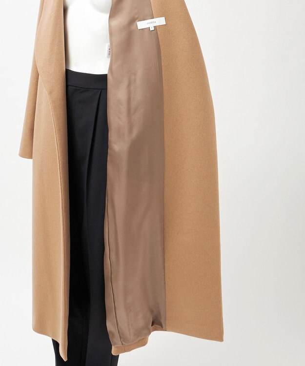 23区 L 【エステータ】ピュアカシミヤコート キャメル系