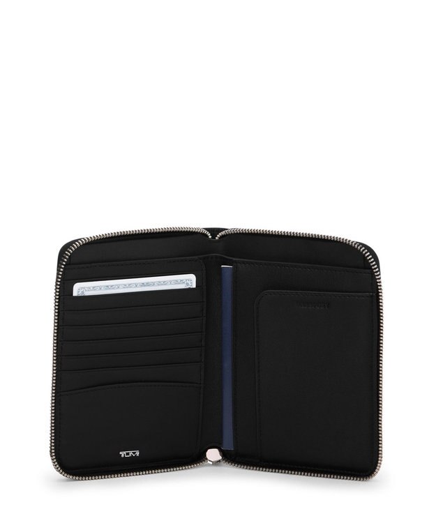 TUMI BELDEN ジップ・アラウンド・パスポート・ケース ブラック/ガンメタル