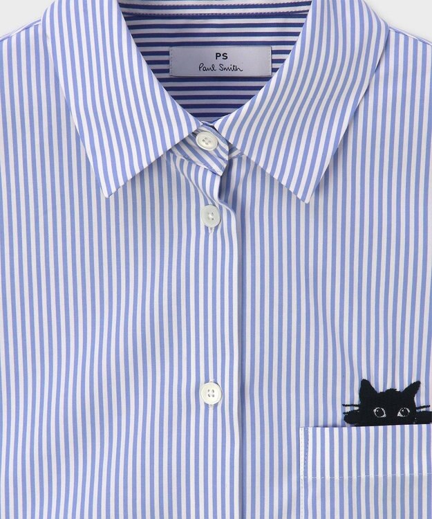 Paul Smith キャットエンブロイダリーシャツ ライトブルー