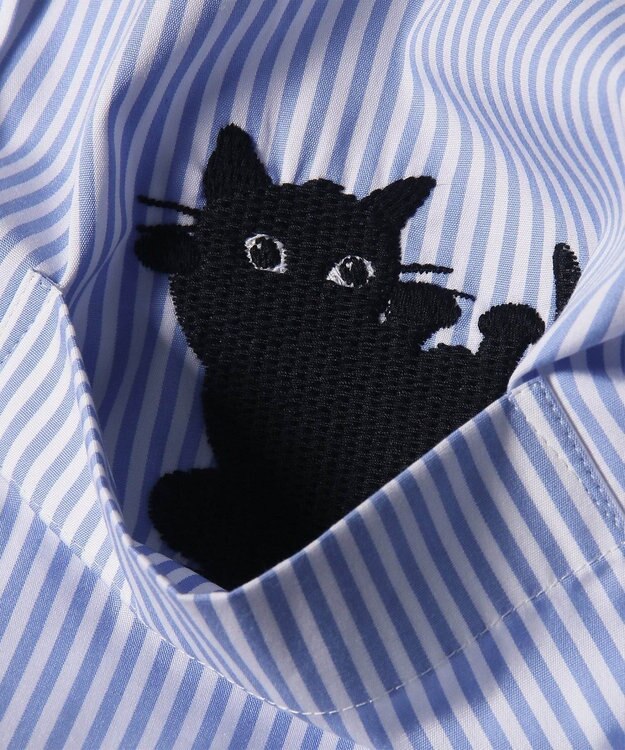 Paul Smith キャットエンブロイダリーシャツ ライトブルー