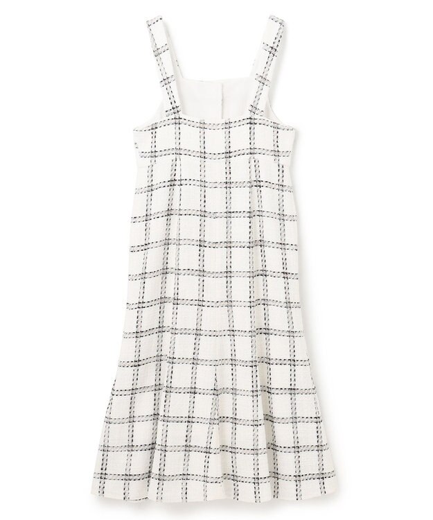 GRACE CONTINENTAL チェックツイードジャンパースカート ホワイト