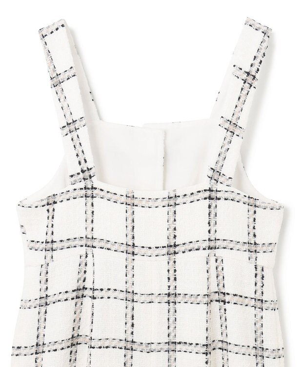 GRACE CONTINENTAL チェックツイードジャンパースカート ホワイト