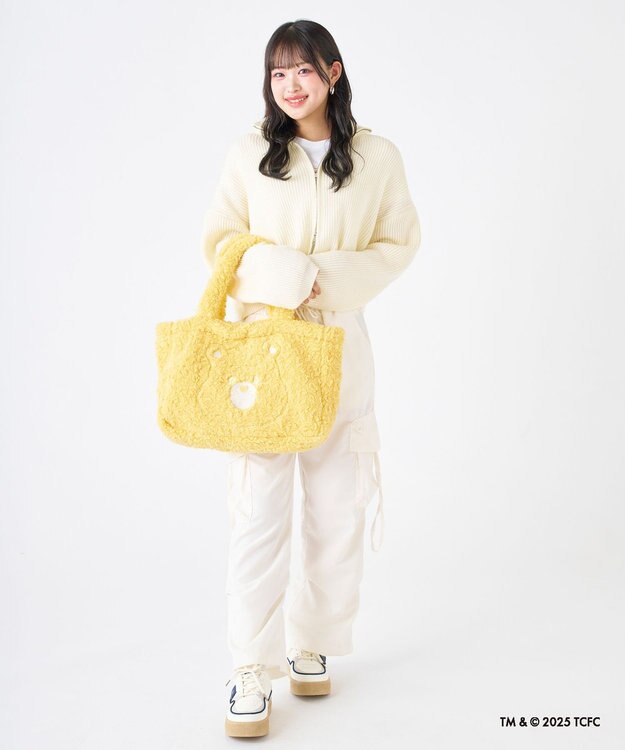 MOONBAT Care Bears(ケアベア) ボアバッグ B4サイズ 手洗い可能 ファイファー ライトイエロー