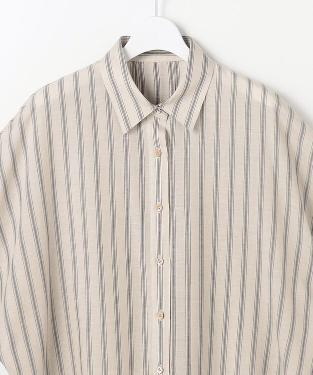 自由区 ナチュラルリネン シャツ フラックス×バートン