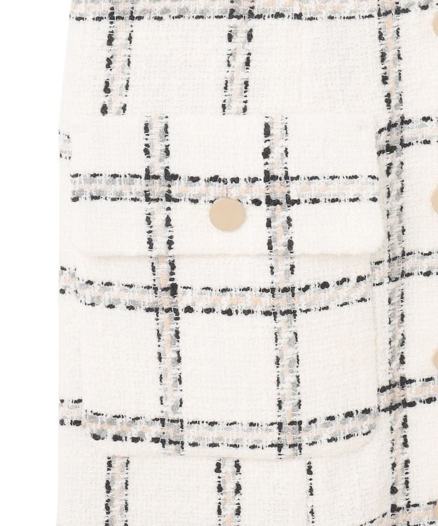 GRACE CONTINENTAL チェックツイードジャンパースカート ホワイト