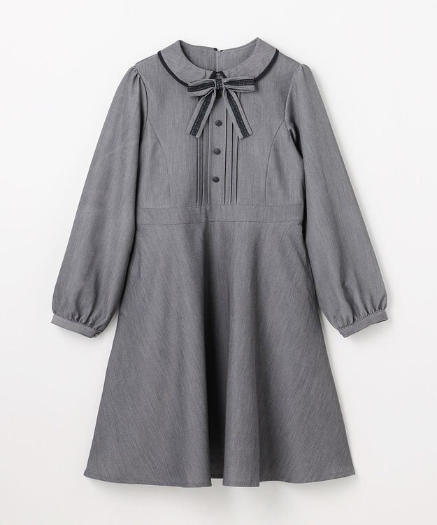 組曲 KIDS 【150-170㎝】 クラシカルグレーワンピース グレー