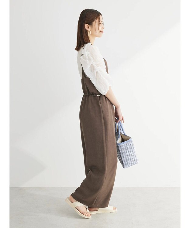 Green Parks ・ＡＮＤ　ＳＥＡＲＣＨ　シアーパワーショルダーブラウス Off White