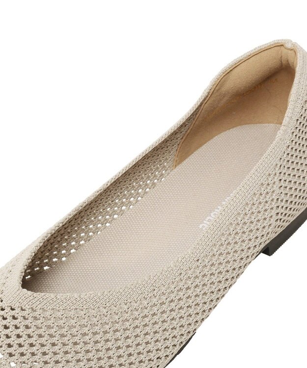 AMERICAN HOLIC 【整履き】メッシュニットフラットパンプス Beige