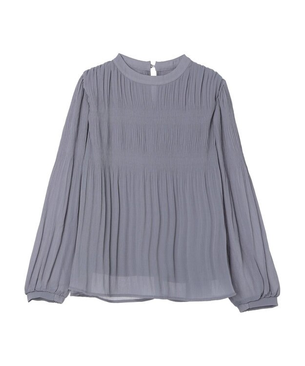 earth music&ecology マジョリカプリーツブラウス Sax