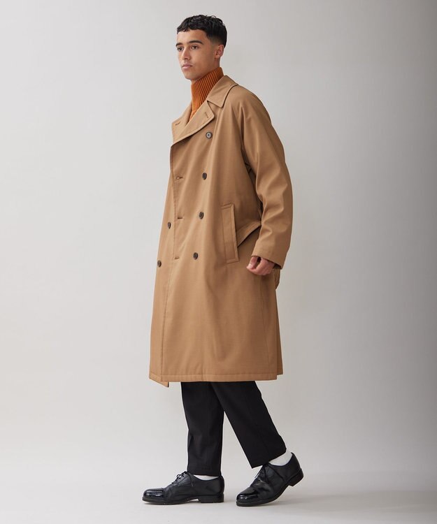 UNFILO MENS 【男女兼用】ウールライクトレンチコート ブラウン